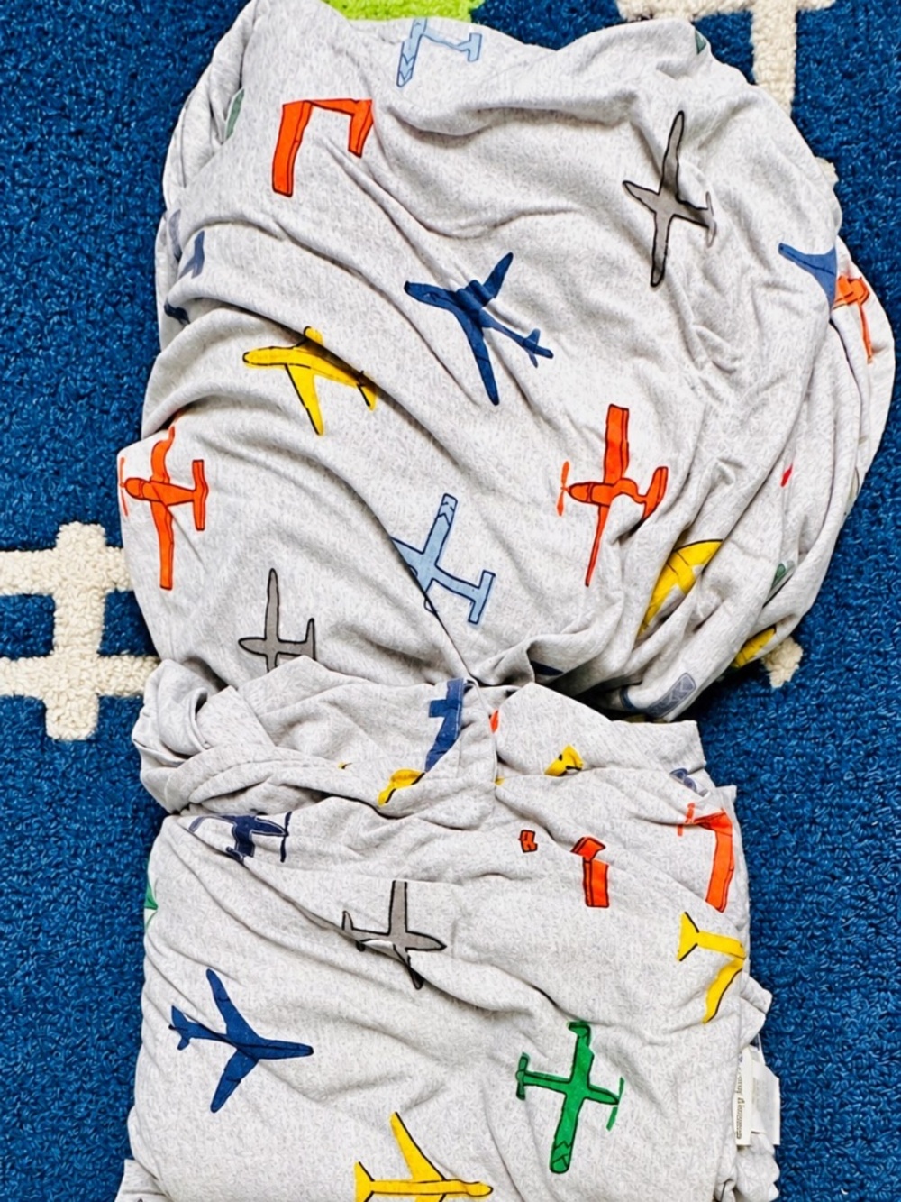 Pottery Barn Kids FULL Airplane Bed Set